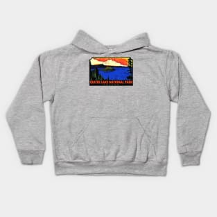 Crater Lake National Park Oregon Vintage Kids Hoodie